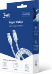 3mk Protection Hyper Cable USB-C apa - USB-C apa Adat és töltő kábel - Fehér (2m) (3MK464543)