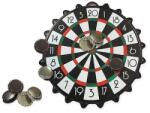 Global Magnetic Bottle Cap Darts tábla, 10 mágneses kupak, 42 cm