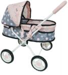 DIMIAN Bambolina Játék babakocsi árnyékolóval rózsaszín-szürke (BD2114)