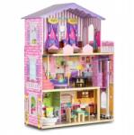 Ricokids Casuta de papusi din lemn cu 3 etaje mobilier si lift Ricokids RC-807 (EDI7807) Casuta papusi
