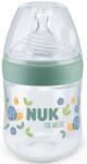 Nuk Шише със силиконов биберон NUK for Nature - 150 ml, размер S, Зелено (10743074) - ozone