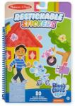 Melissa & Doug Melissa&Doug - Azúrkék kedvenc helyei -újrahasználható matrica füzet, azúrkék nyomok és te sorozat (33003)