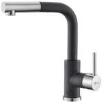 Metalac - Xgranit LUX S Metalac Xgranit Mosogató Csaptelep - Kihúzható, Szemcsés Fekete (T03812)