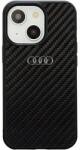 Audi iPhone 14 6.1" fekete/fekete Audi Carbon Fiber kemény tok AU-TPUPPCIP14-R8/D2-BK