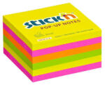 STICK N Öntapadó jegyzettömb csomag, "Z", 76x76 mm, 6x100 lap, STICK N, neon színek (SN21848) - onlinepapirbolt