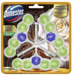 Domestos WC frissítő blokk, 3 db-os, DOMESTOS "Aroma Lux", fehér rózsabimbó és teafa olaj (KHT1174)