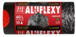 Alufix Szemeteszsák, zárószalagos, 60 l, 10 db, 64x69 cm, 33 , ALUFIX "Aluflexy", fekete (KHK965) - onlinepapirbolt