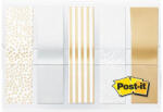 3M Jelölőcímke, műanyag, 5x20 lap, 11, 9x43, 2 mm, 3M POSTIT, fémes nyomatok (LPJ6810) - onlinepapirbolt