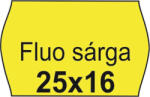  Árazószalag, 25x16 FLUO citrom (IS2516FC) - onlinepapirbolt