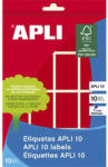 APLI Etikett, 25x40 mm, kézzel írható, színes, kerekített sarkú, APLI, piros, 128 etikett/csomag (LCA2756) - onlinepapirbolt