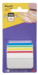 3M Jelölőcímke, műanyag, megerősített, döntött, 4x6 lap, 50, 8x38, 1 mm, 3M POSTIT, vegyes színek (LPJ686A1) - onlinepapirbolt