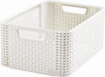 Keter Rattan hatású kosár, 18l, törtfehér, CURVER "Style M (CSCR18B) - onlinepapirbolt