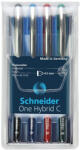 Schneider Rollertoll készlet, 0, 5 mm, SCHNEIDER "One Hybrid C", 4 szín (TSCOHC05K4) - onlinepapirbolt