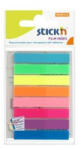 STICK N Jelölőcímke, műanyag, 8x20 lap, 45x8mm, STICK N, neon színek (SN21401) - onlinepapirbolt