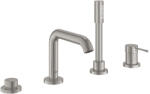 GROHE Essence 4-lyukas egykaros perembe építhető kádcsaptelep, supersteel 25251DC1 (25251DC1)