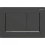 Geberit Omega30 kétmennyiséges öblítésű működtető nyomólap matt fekete easy-to-clena bevonattal/fényes króm 115.080. 14.1 (115.080.14.1)