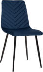  Scaun dining LATRELL, albastru velvet/negru, cadru metalic, 43x54x88 cm (HM8587.08)