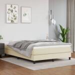 vidaXL krémszínű műbőr rugós ágy matraccal 140x190 cm (3144257)