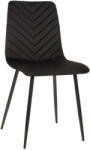  Scaun dining LATRELL, negru, cadru metalic, 43x54x88 cm (HM8587.04)