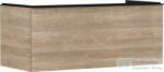 Hansgrohe XELU Q 118x57 cm-es 1 fiókos fali szekrény mosdópulthoz, matt fekete fogantyúval, természetes tölgy 54064670 (54064670)