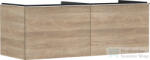 Hansgrohe XELU Q 136x57 cm-es 2 fiókos fali szekrény pulthoz, króm fogantyúval, természetes tölgy 54068000 (54068000)