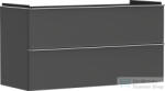 Hansgrohe XELU Q 118x49, 5 cm-es 2 fiókos fali szekrény króm fogantyúval, matt gyémántszürke 54036000 (54036000)