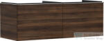 Hansgrohe XELU Q 136x57 cm-es 2 fiókos fali szekrény pulthoz, króm fogantyúval, sötét dió 54069000 (54069000)