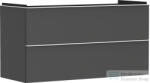 Hansgrohe XELU Q 118x49, 5 cm-es 2 fiókos fali szekrény matt fehér fogantyúval, matt gyémántszürke 54036700 (54036700)