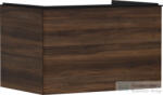 Hansgrohe XELU Q 78x57 cm-es 1 fiókos fali szekrény pulthoz, matt fekete fogantyúval, sötét dió 54057670 (54057670)