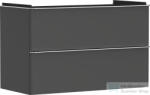 Hansgrohe XELU Q 98x49, 5 cm-es 2 fiókos fali szekrény króm fogantyúval, matt gyémántszürke 54032000 (54032000)