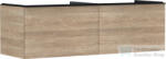 Hansgrohe XELU Q 156x57 cm-es 2 fiókos fali szekrény pulthoz, matt fekete fogantyúval, természetes tölgy 54072670 (54072670)