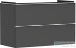 Hansgrohe XELU Q 98x49, 5 cm-es 2 fiókos fali szekrény matt fehér fogantyúval, matt gyémántszürke 54032700 (54032700)
