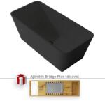 Wellis Carib Matt Black öntöttmárvány szabadon álló kád (WK00183) - arkibau