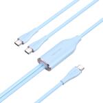 Vention USB-C 2.0/M -> 2*USB-C/M, (5A, szilikon, kék), 1, 5m, kábel (CTMSG) - digital24