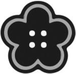 CreArt Sziluett Dombor Formalyukasztó 25x31 mm Virág Formájú Gomb Minta (FHBB0181)