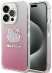 Hello Kitty IML Gradient Electrop Kitty Head case for iPhone 14 Pro tok, rózsaszín