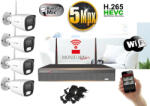 Monitorrs Security - Wifi IP kamerarendszer 4 kamerával 5 Mpix - 6121K4
