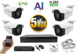  MS - AI IP park kamerarendszer 4 kamerával switchel 5 Mpix - 6185K4B