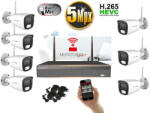 Monitorrs Security - Wifi IP kamerarendszer 7 kamerával 5 Mpix - 6121K7