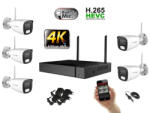 Monitorrs Security - Wifi IP 4K kamerarendszer 5 kamerával 8 Mpix. - 6125k5