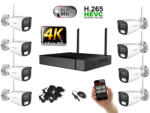 Monitorrs Security - Wifi IP 4K kamerarendszer 8 kamerával 8 Mpix. - 6125k8