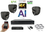  MS - 4K AI IP kamerarendszer 3 kamerával switchel 8 Mpix GD - 6377K3B