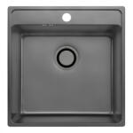 Laveo BESOS egymedencés mosogató, Grafit (SLB_510T) - mosibolt