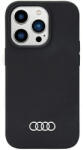 Audi Silicone Case AU-LSRIP14P-Q3/D1-BK iPhone 14 Pro 6.1", hátlap, tok, fekete