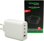 PATONA Premium GaN PD 140 W-os Adapter 3xUSB-C 1xUSB-A PD3.0 QC3.0 (2648) (PATONA_PD140W_1USBA_3USBC)