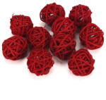  Vessző gömb piros 3cm 10db/csomag - csinaldmagadshop