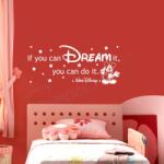 SMAER Sticker motivational Dream - Sticker de perete cu citat - M_rime: 120cm*50cm