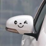 SMAER Set sticker auto ochi - Set sticker Wink pentru oglinzi - Culoare: Albastru Deschis