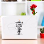 SMAER Sticker Laptop coffee - Coffee is a good idea - M_rime: 20cm*10cm