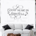 SMAER Sticker Perete Mesaj - Good Music is Timeless - Sticker Decorativ Music - M_rime: 60cm*40cm